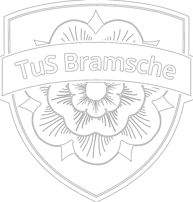 Vereinslogo TuS Bramsche, 8,5 cm, weiß