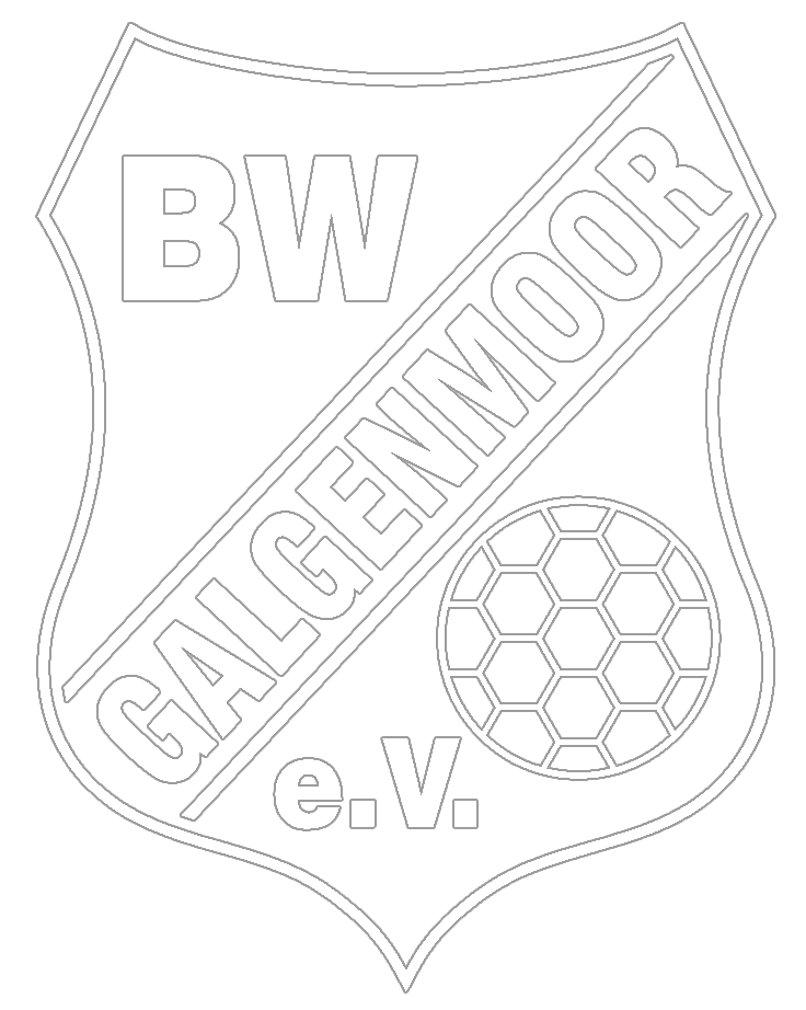 Vereinslogo BW Galgenmoor, 8,0 cm, weiß/weiß