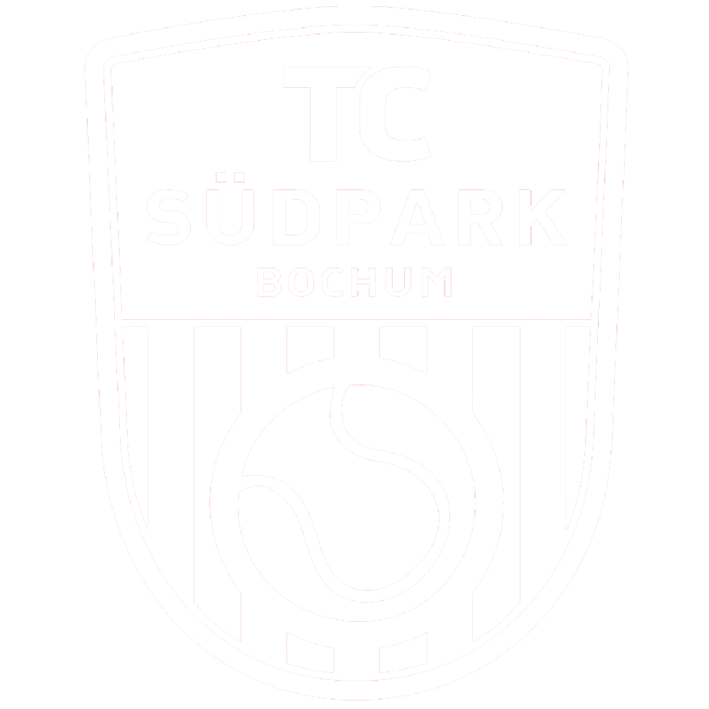 Vereinslogo TC Südpark e.V., 8,0 cm, weiß