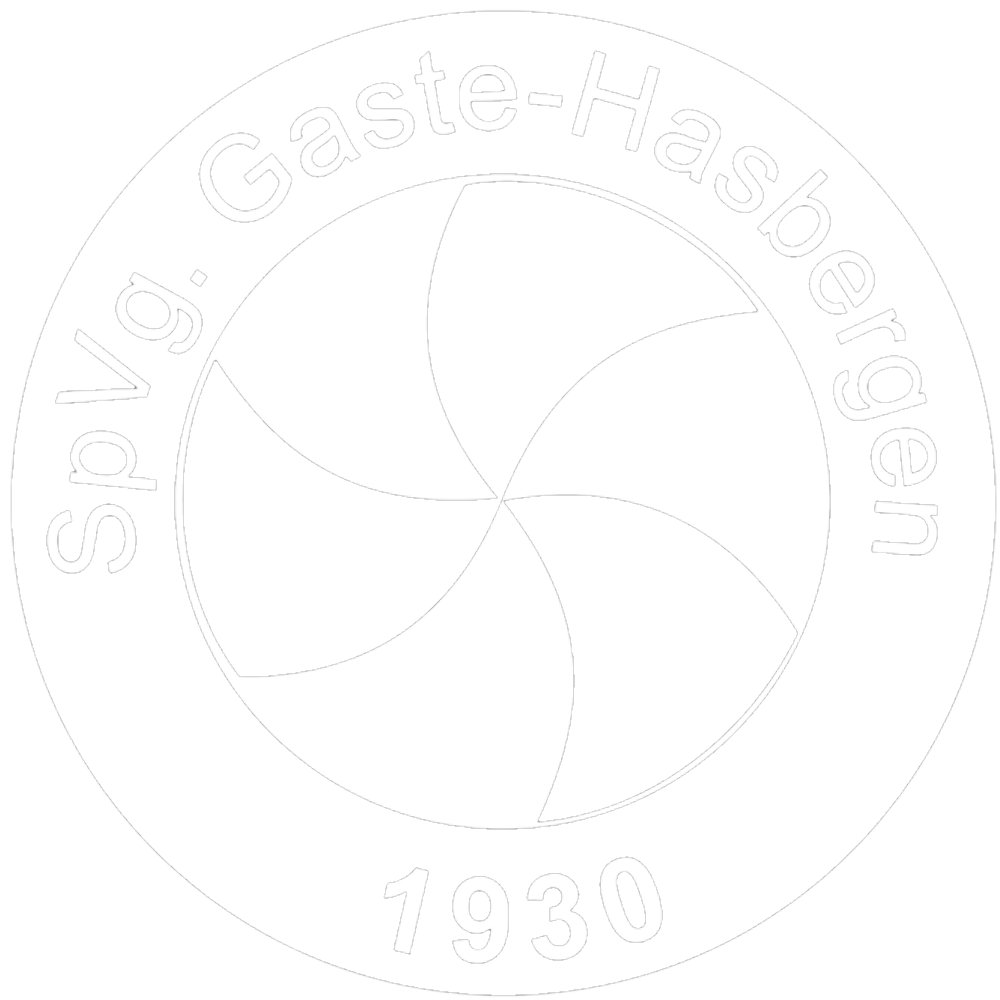 Vereinslogo SpVg Gaste-Hasbergen, 8,0 cm, weiß