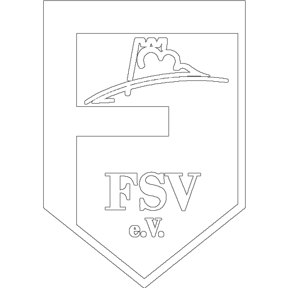 Vereinslogo Flechtinger SV, 8,0 cm, weiß/weiß