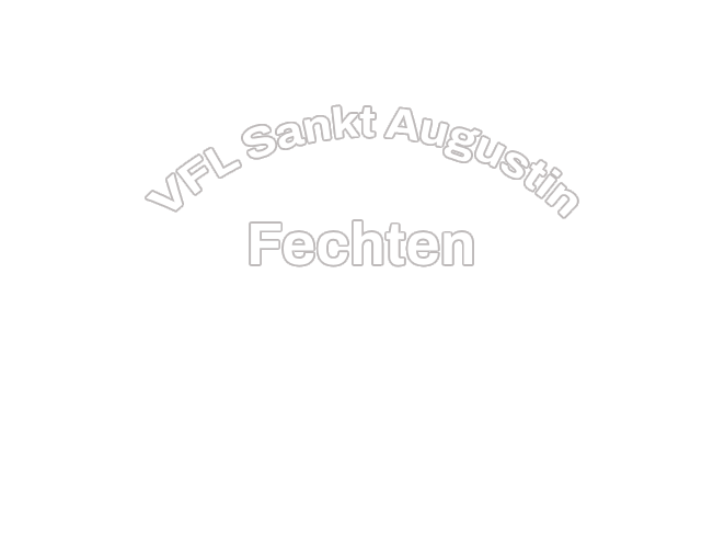 Vereinsname Sankt Augustin Fechten, 8,0 cm, weiß