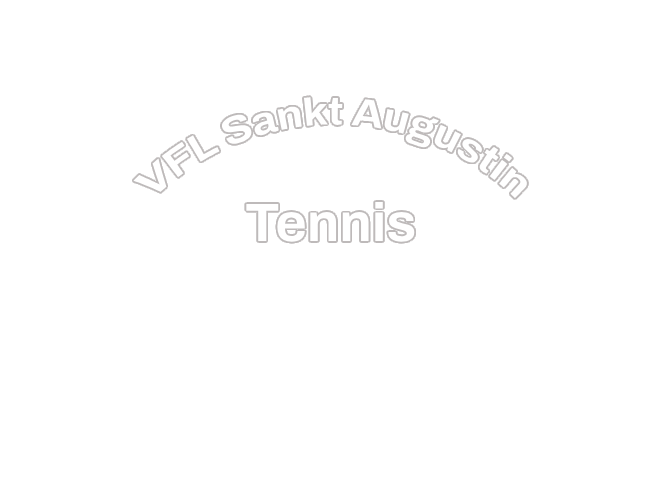 Vereinsname Sankt Augustin Tennis, 8,0 cm, weiß