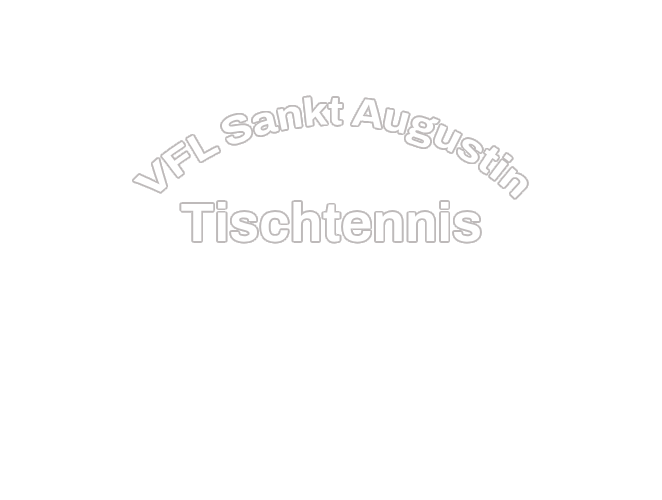 Vereinsname Sankt Augustin Tischtennis, 8,0 cm, weiß