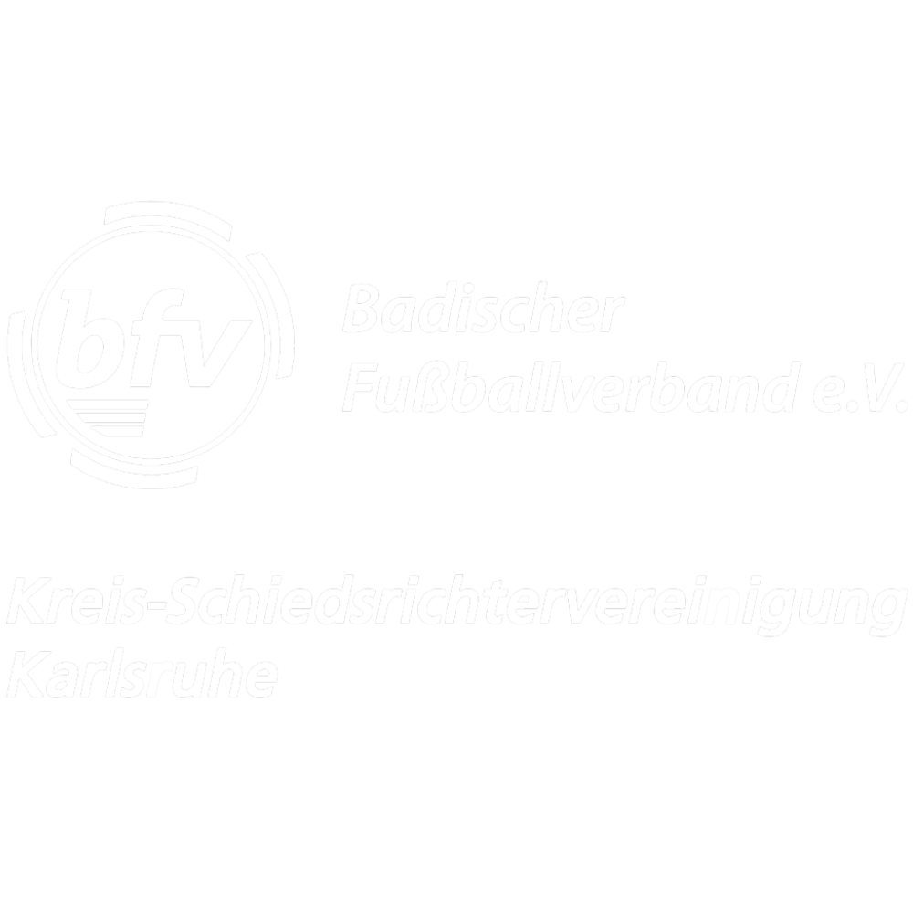 Vereinslogo Badischer FV Kreis Karlsruhe, 8,0 cm, weiß