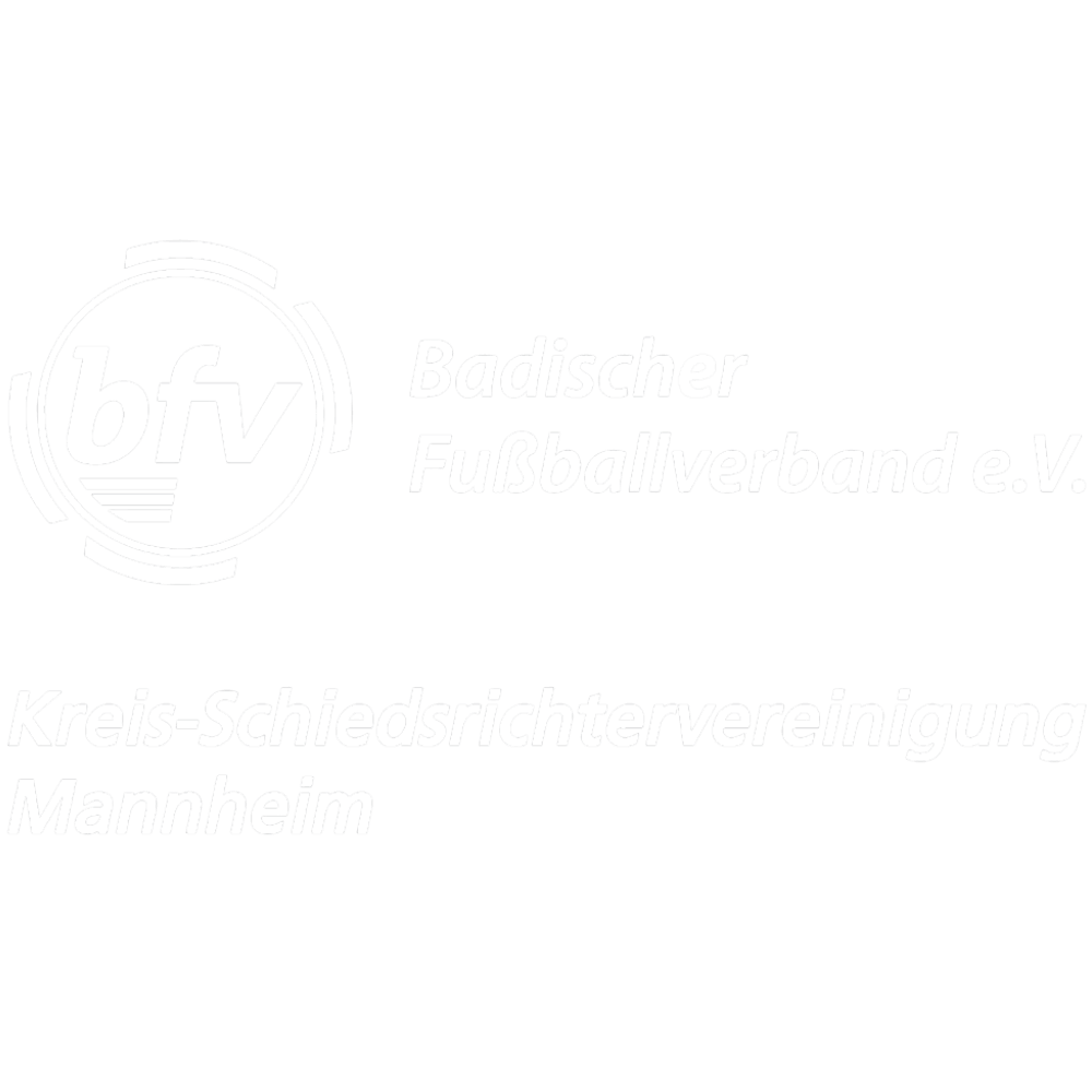 Vereinslogo Badischer FV Kreis Mannheim, 8,0 cm, weiß