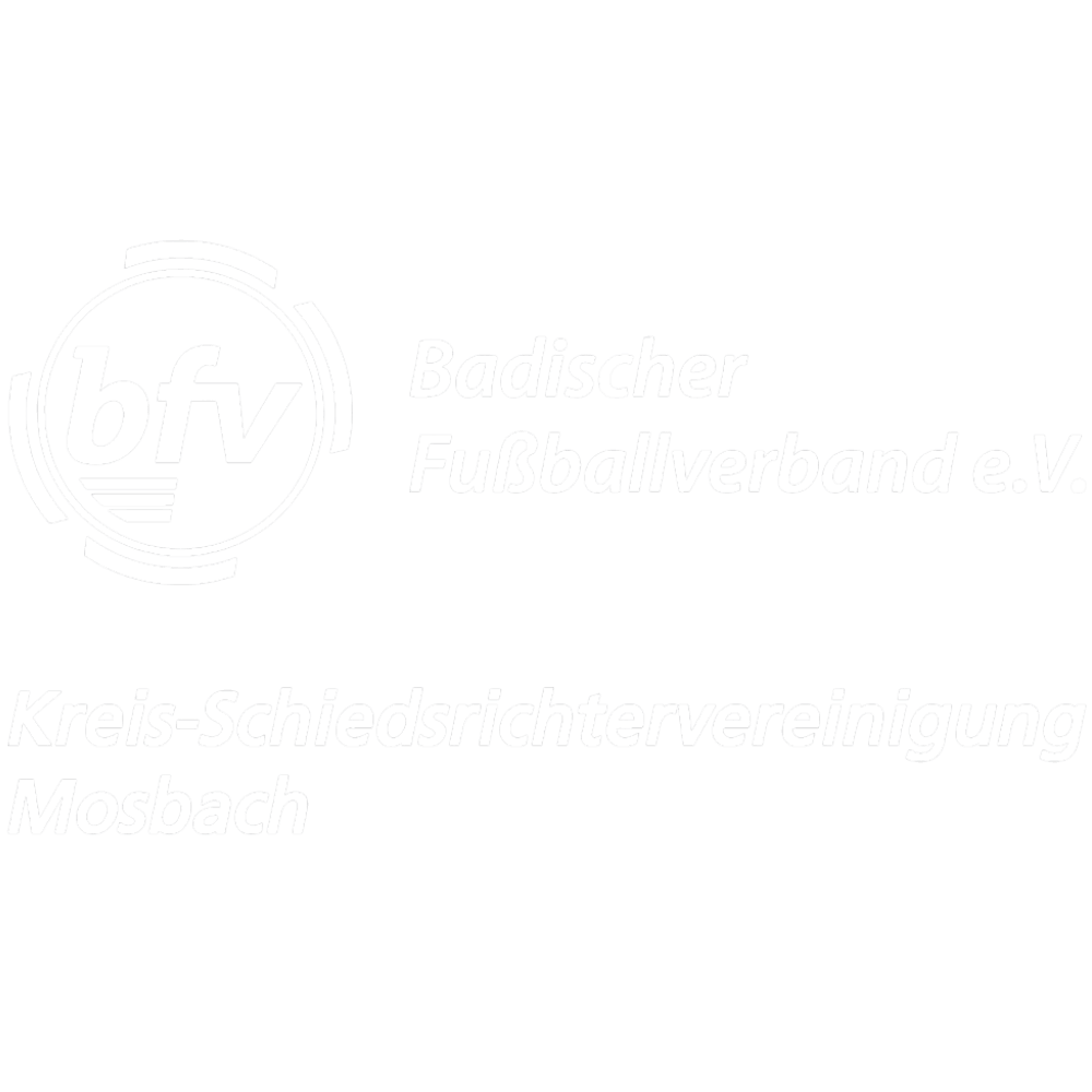 Vereinslogo Badischer FV Kreis Mosbach, 8,0 cm, weiß