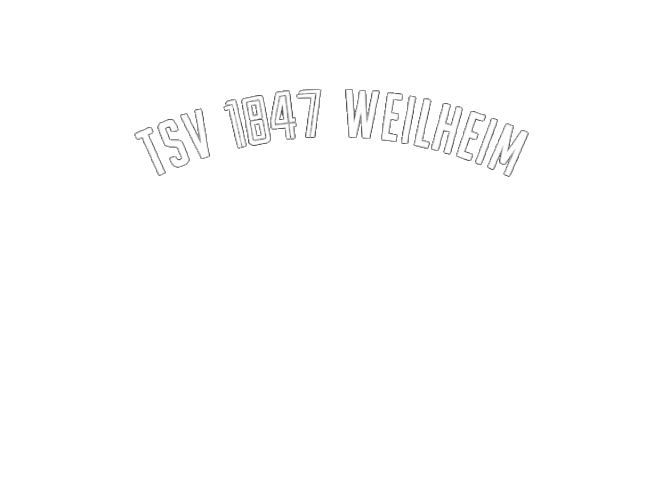 Vereinsname TSV 1847 Weilheim weiß, 8,0 cm, weiß/weiß