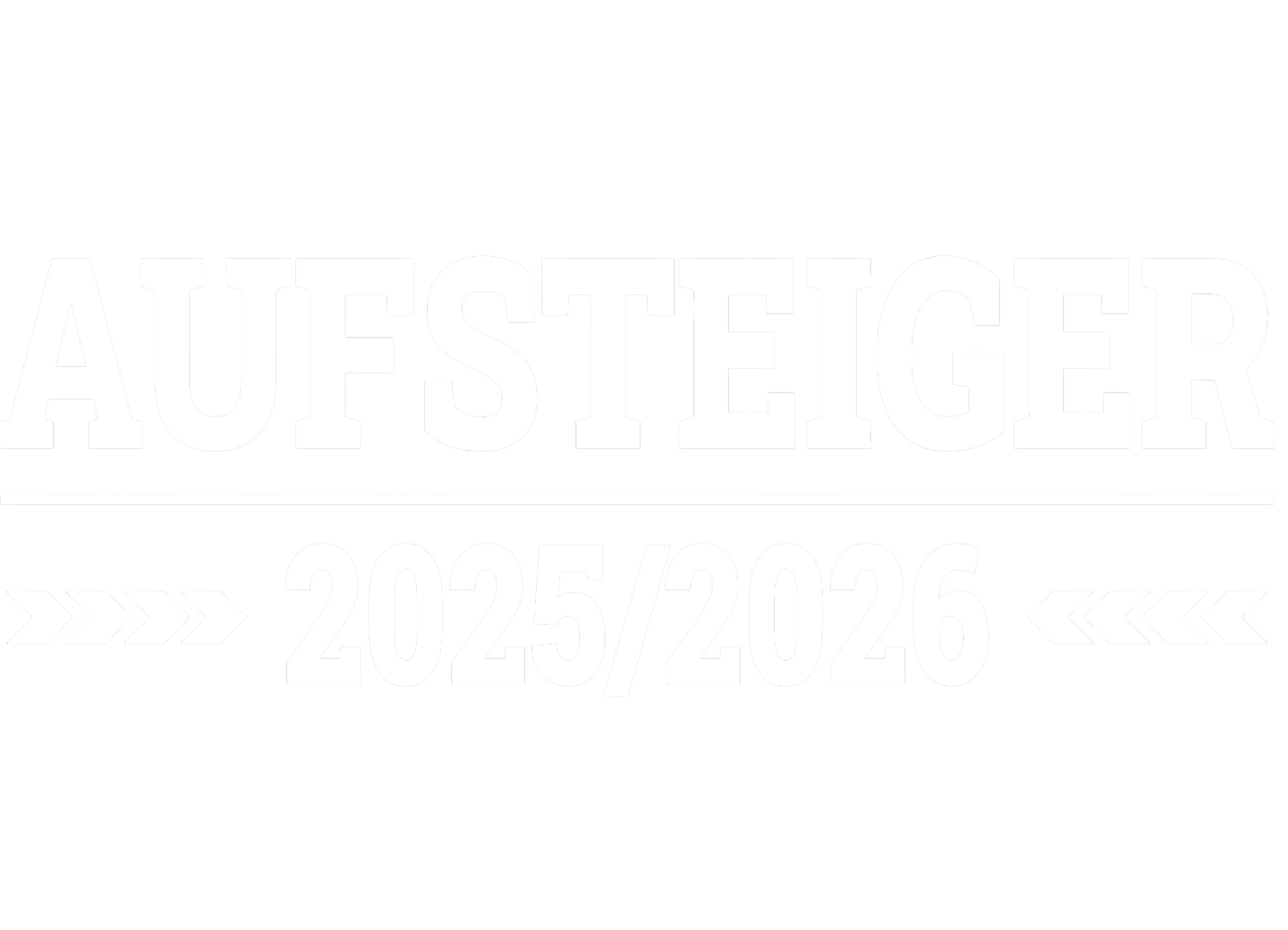 Aufsteiger 2025/2026 Logo Druck, One Size, weiß