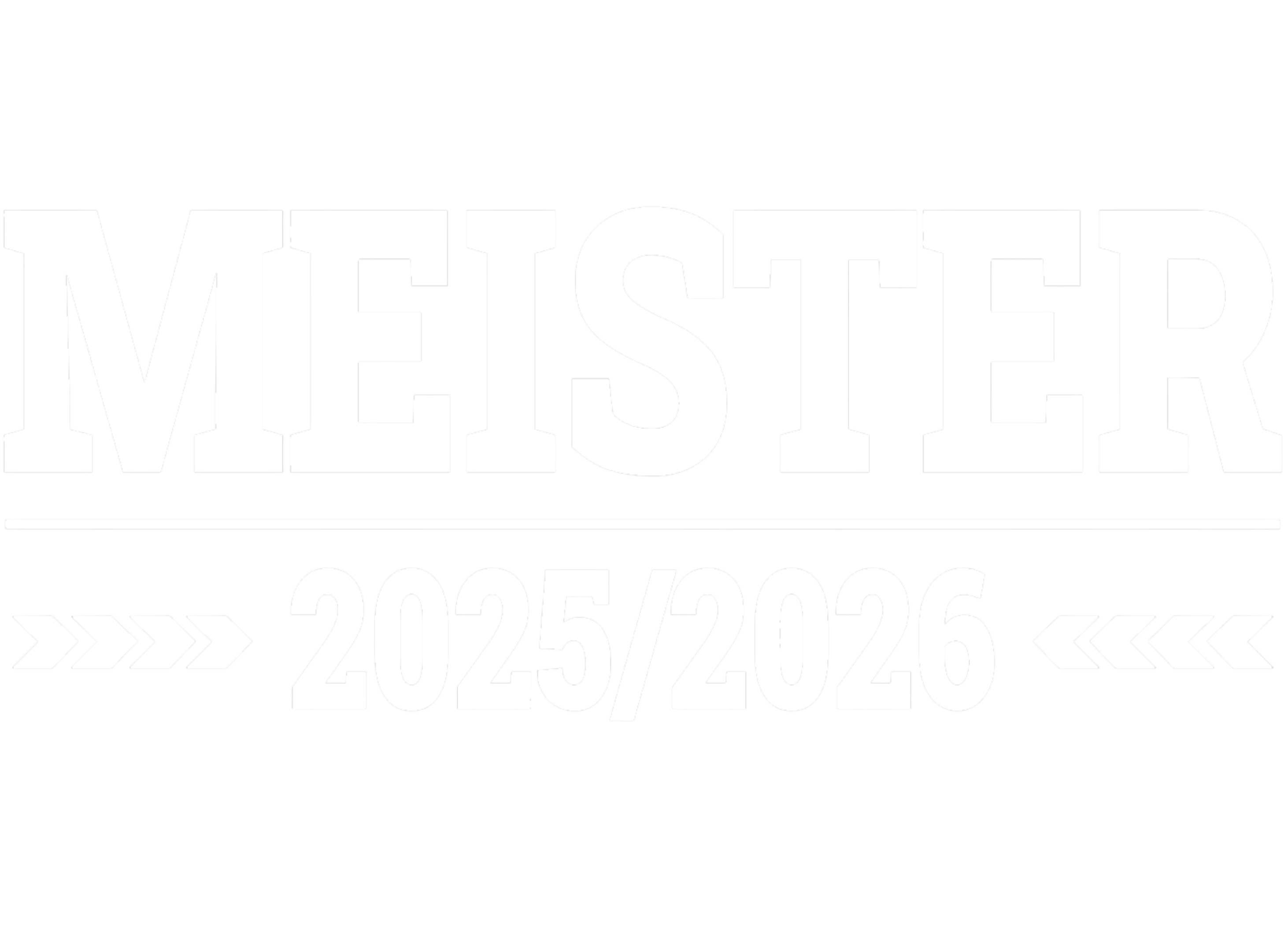 Meister 2025/2026 Logo Druck, One Size, weiß