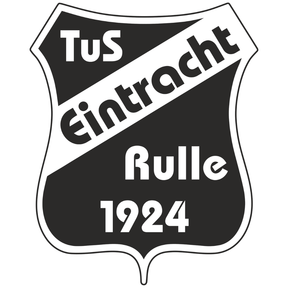 Vereinslogo SV Eintracht Rulle schwarz weiß, 8,0 cm, schwarz/weiß/weiß