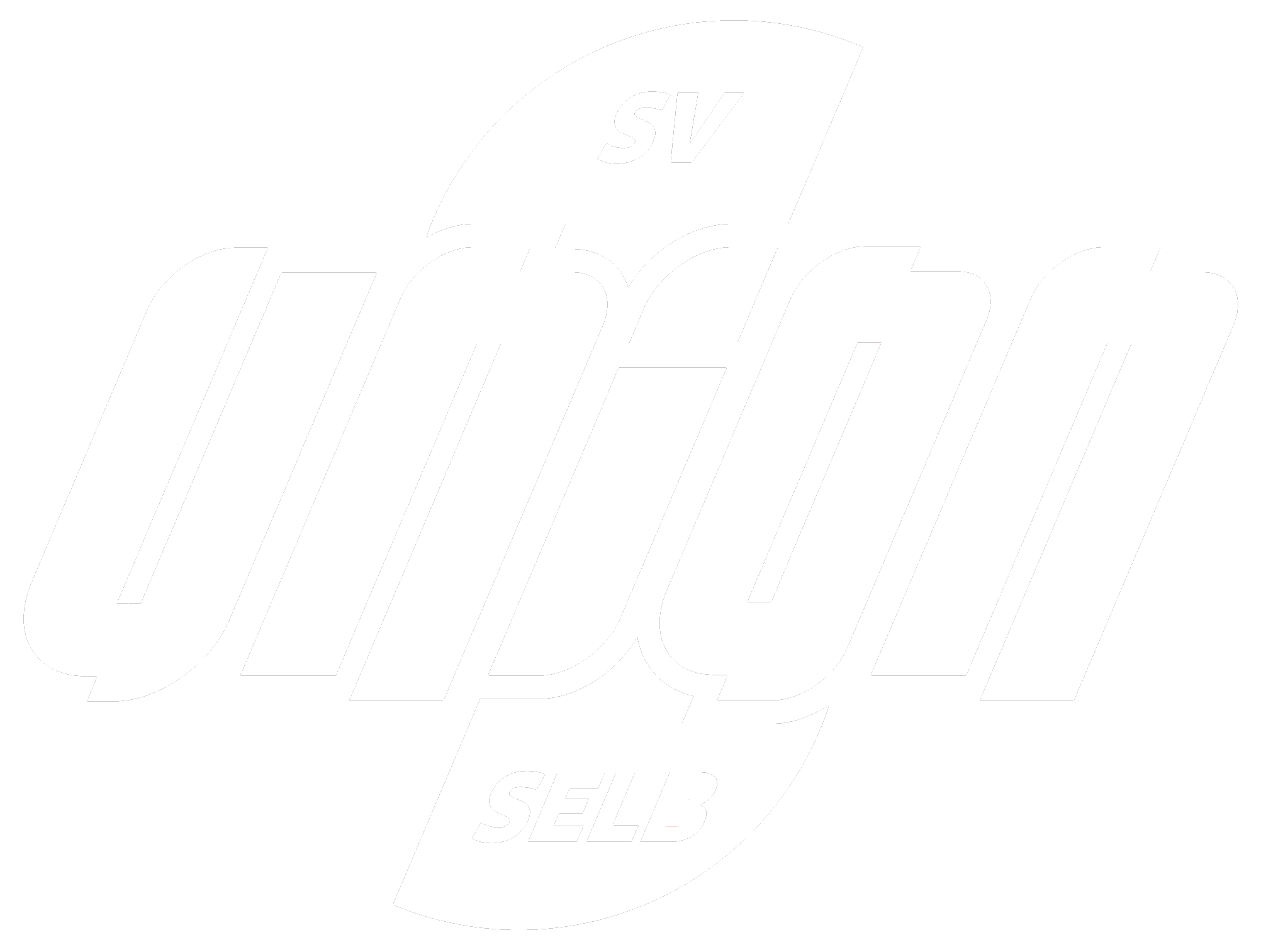 Vereinslogo SV Union Selb schwarz, 8,0 cm, weiß