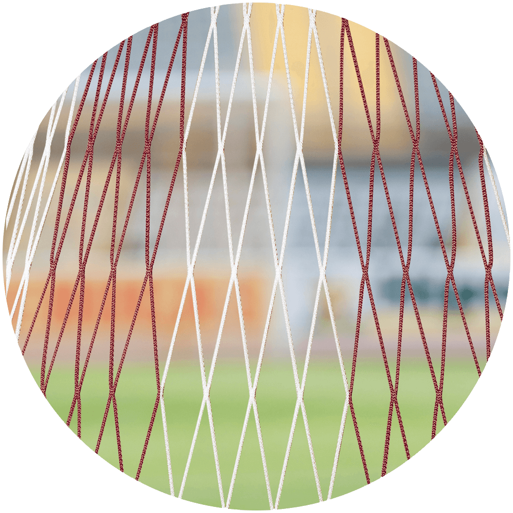 Tornetz-Paar 7,32x2,44 m (4 mm), Paar, rot/weiß