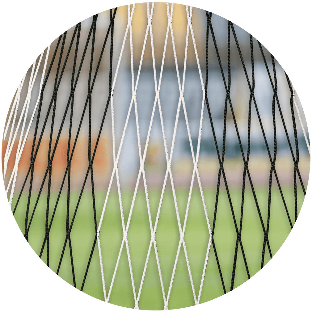 Tornetz-Paar 7,32x2,44 m(4 mm), Paar, weiß/schwarz