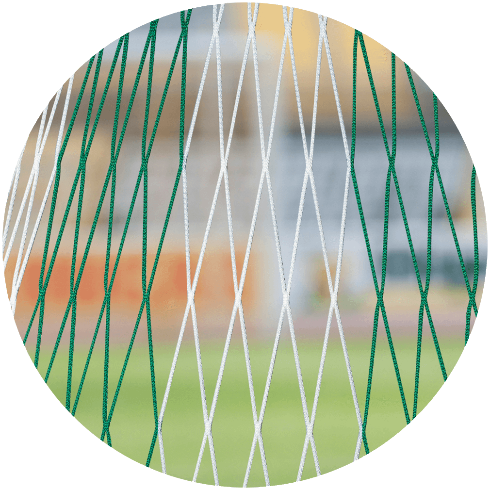 Tornetz-Paar 7,32x2,44 m(4 mm), Paar, grün/weiß