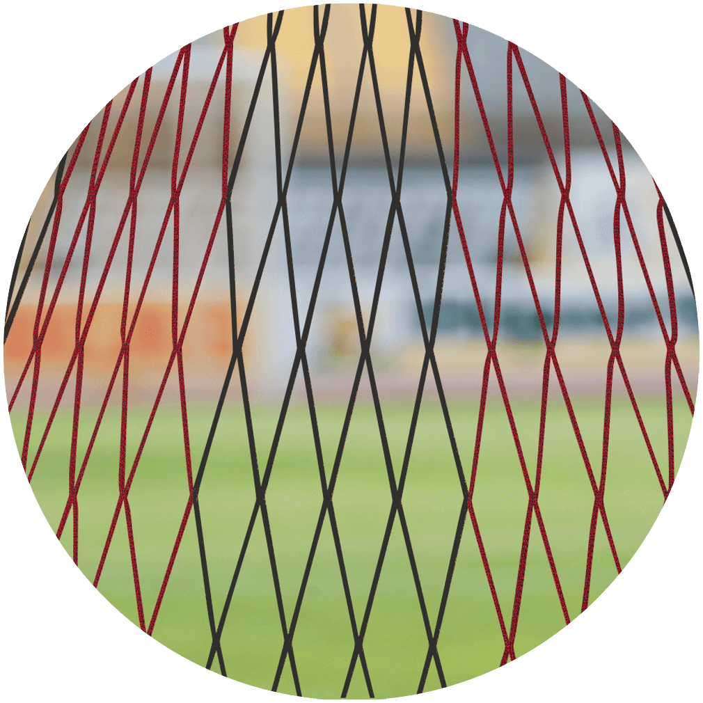 Tornetz-Paar 7,32x2,44 m(4 mm), Paar, schwarz/rot