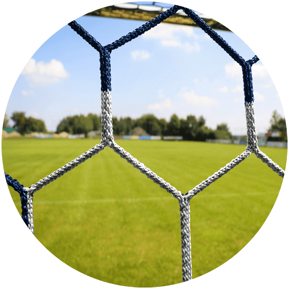 Tornetz-Paar 7,32x2,44 m(3,5 mm), Paar, blau/weiß