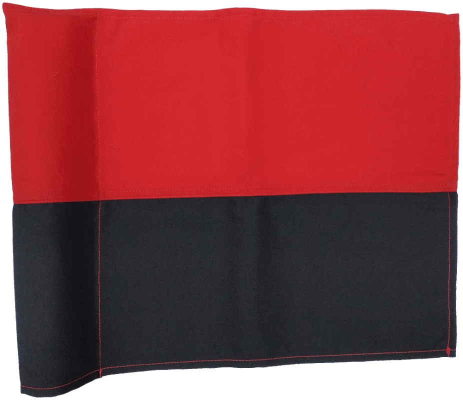 Eckfahne einzeln, 36 x 45 cm, rot/schwarz