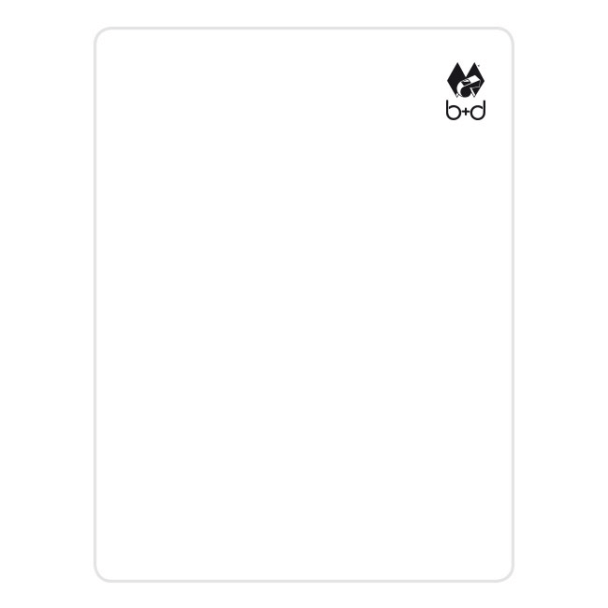 b+d Schiedsrichter Karte, 12 x 9 cm, weiß
