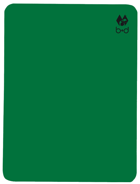 b+d Schiedsrichter Karte, 12 x 9 cm, grün