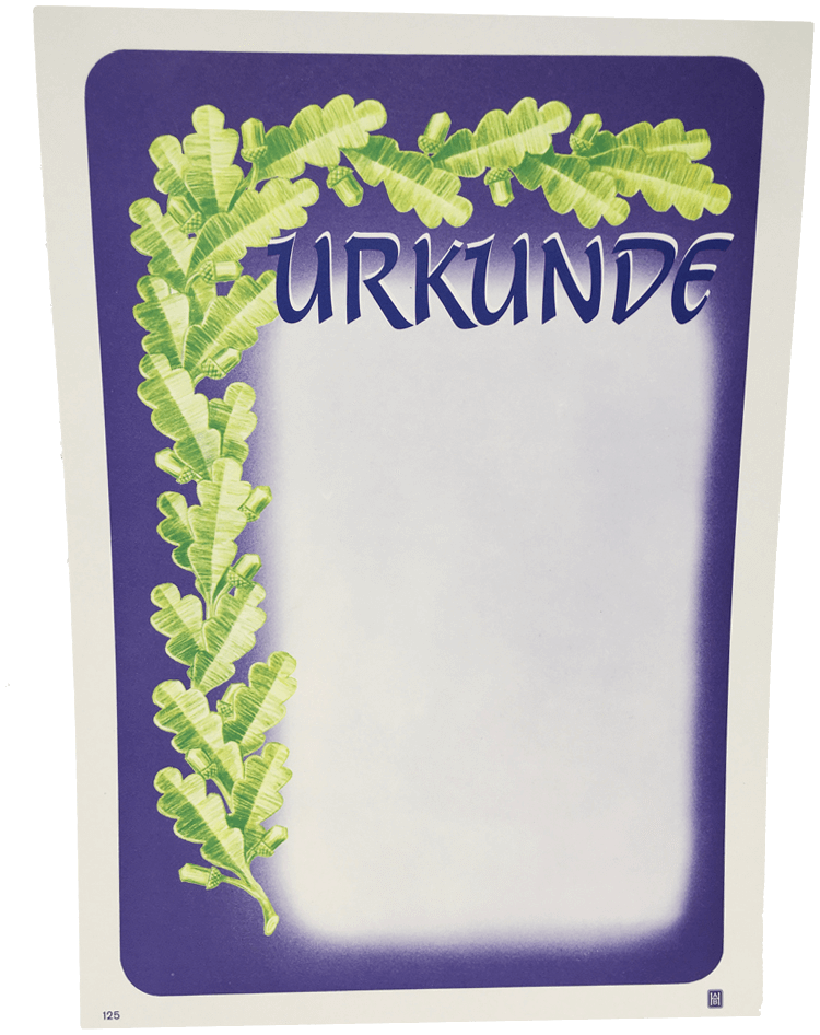 Urkunde 21 x 30 cm