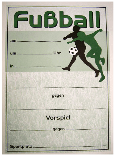 Fussball-Plakat