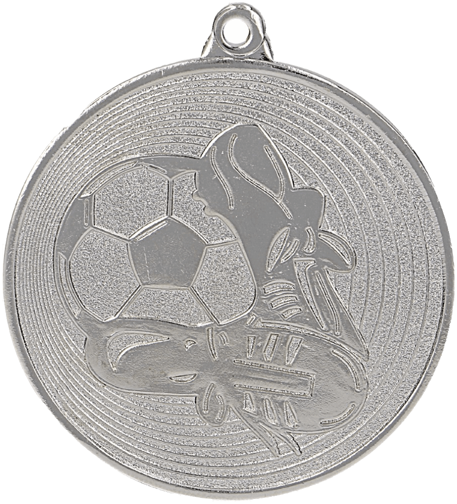 Fußball-Medaillen 5cm, 5,0 cm, silber