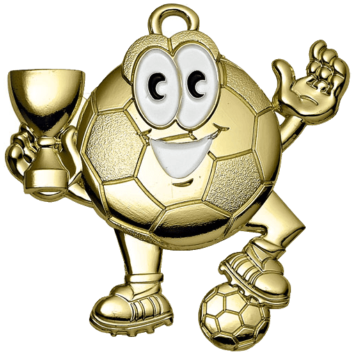 Fussball-Medaille 3,5 cm x 5 cm, inkl. Band