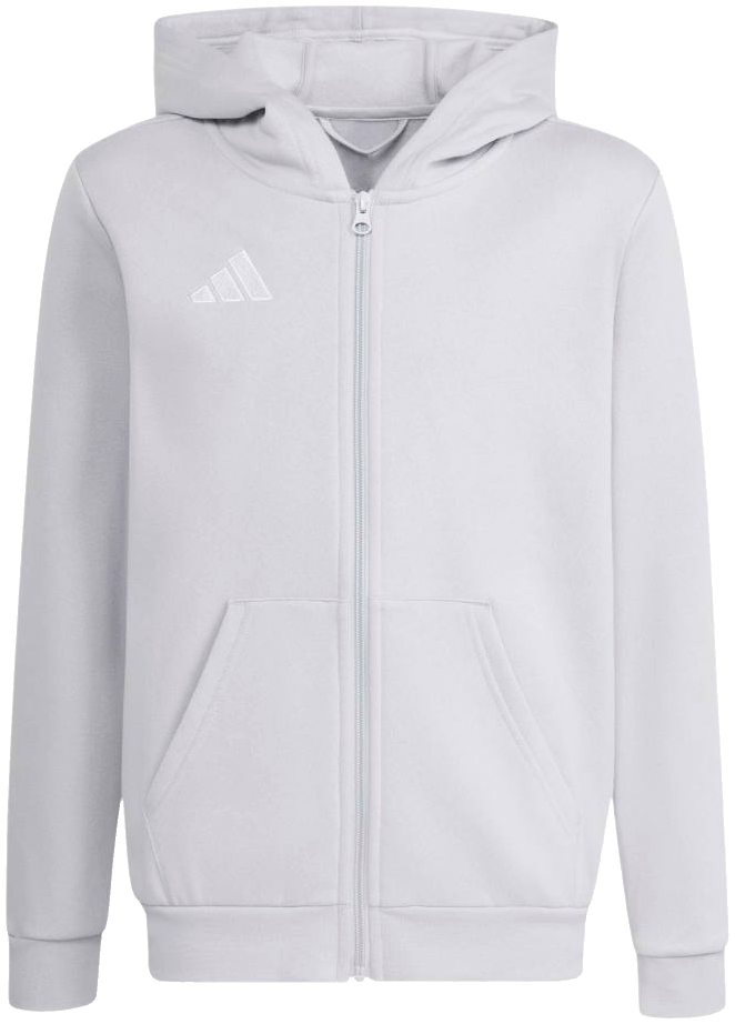 adidas Entrada 26 Kapuzenjacke, 176, hellgrau/weiß