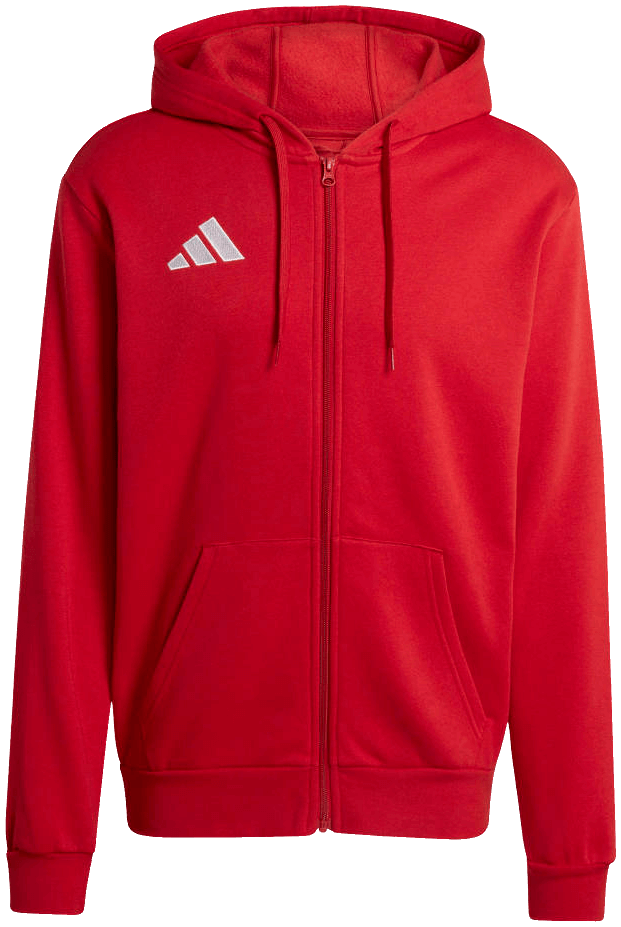 adidas Entrada 26 Kapuzenjacke, 176, rot/weiß