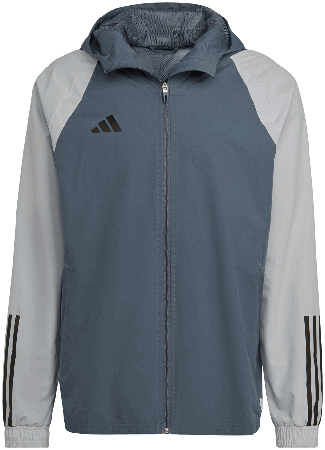 adidas Tiro 23 Competition Allwetterjacke, S, grau/schwarz