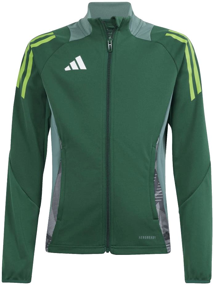 adidas Tiro 24 Competition Trainingsjacke, 164, dunkelgrün/grün