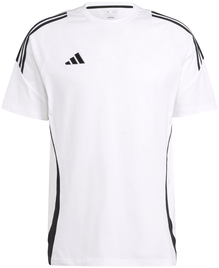 adidas Tiro 24 T-Shirt, 176, weiß/schwarz