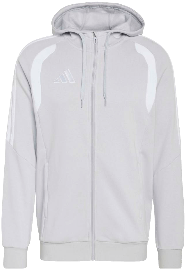 adidas Tiro 26 League Kapuzenjacke, 176, hellgrau/weiß