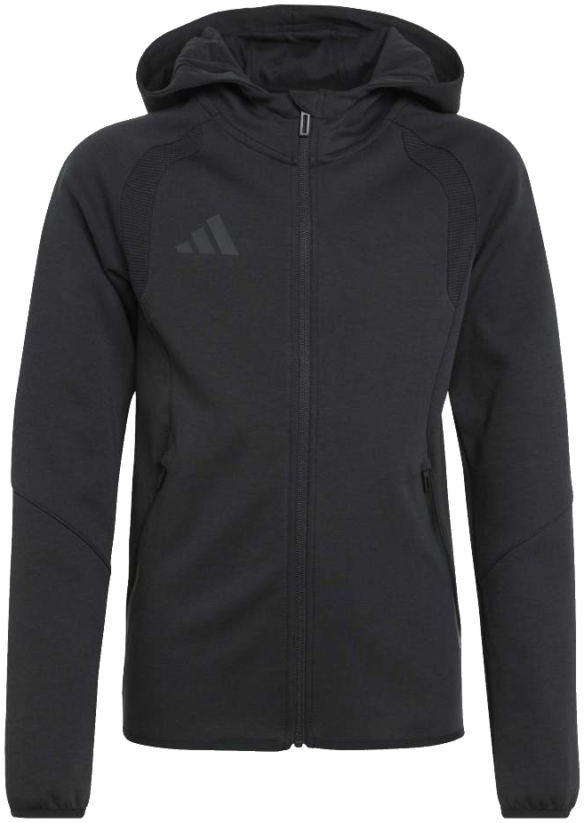 adidas Tiro Travel Kapuzenjacke, 176, schwarz/grau