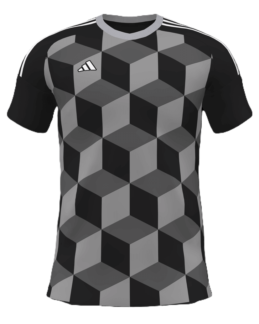 adidas Trikot miTeam Cubes LR, 3XL, schwarz/grau/weiß