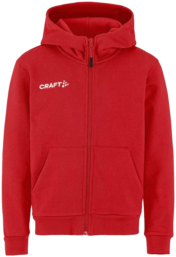 Craft Community 2.0 Kapuzenjacke Logo, 164, rot/weiß