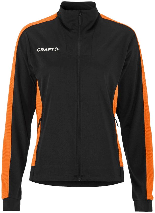 Craft Evolve 2.0 Contrast Trainingsjacke Damen, 2XL, schwarz/orange