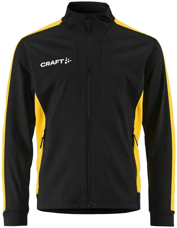 Craft Evolve 2.0 Contrast Trainingsjacke, 164, schwarz/gelb