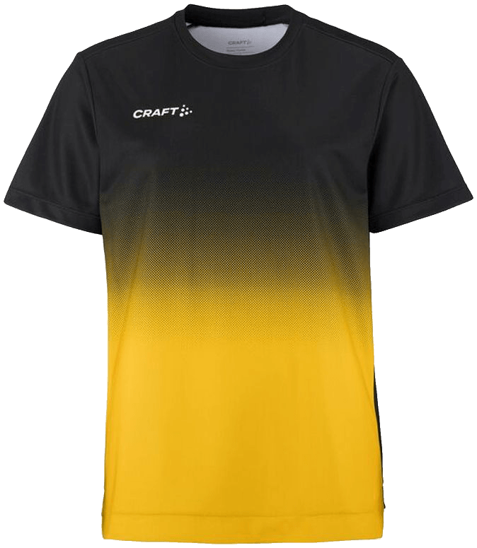 Craft Evolve 2.0 Trainingsshirt Structured Graphic, 2XL, schwarz/gelb