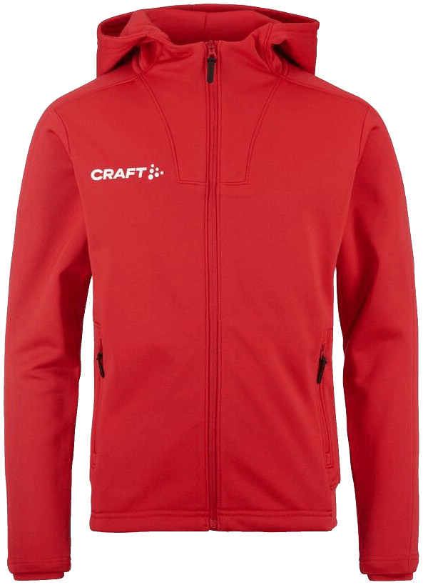 Craft Evolve 2.0 Trainingsjacke mit Kapuze, 164, rot/weiß