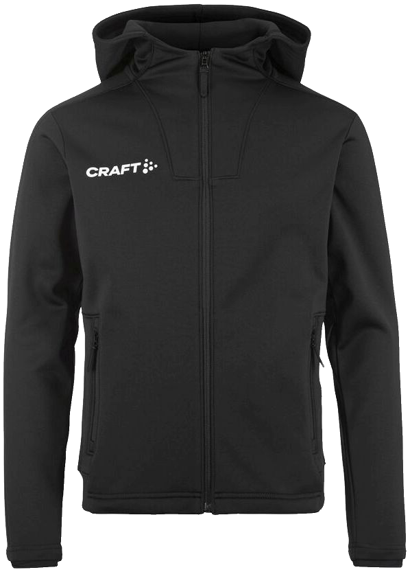 Craft Evolve 2.0 Trainingsjacke mit Kapuze, 164, schwarz/weiß