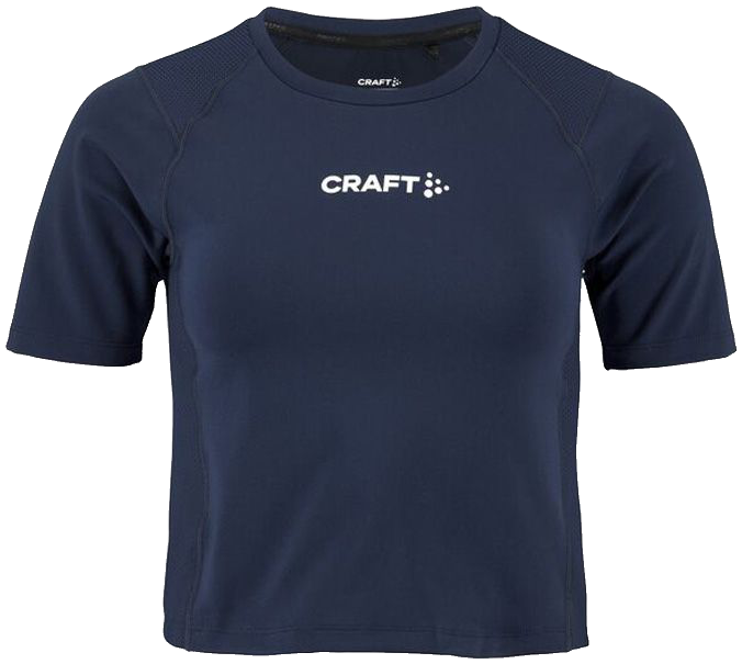 Craft Rush 2.0 Crop T-Shirt, XXL, marine/weiß
