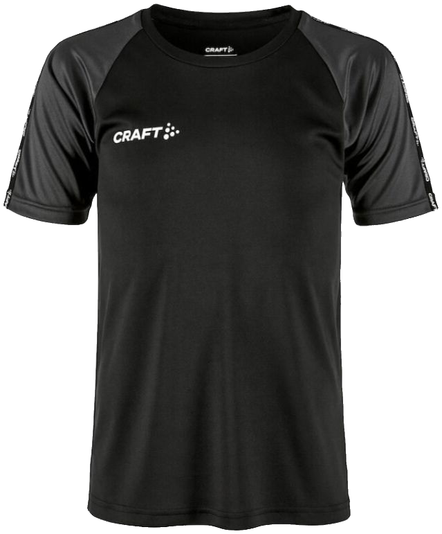 Craft Squad Go Trainingsshirt Contrast, 164, schwarz/dunkelgrau