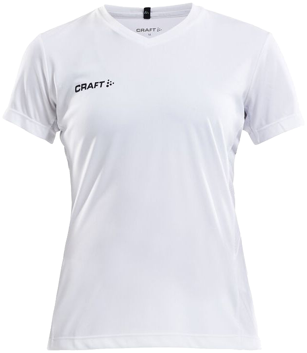 Craft Squad Go Solid Trainingsshirt, XXL, weiß/schwarz