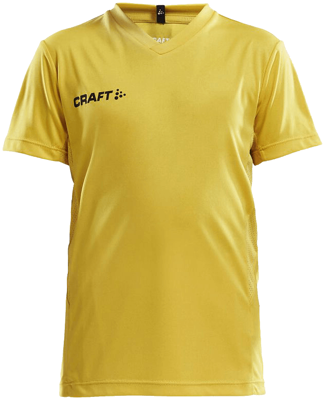 Craft Squad Go Trainingsshirt Solid, 164, gelb/schwarz