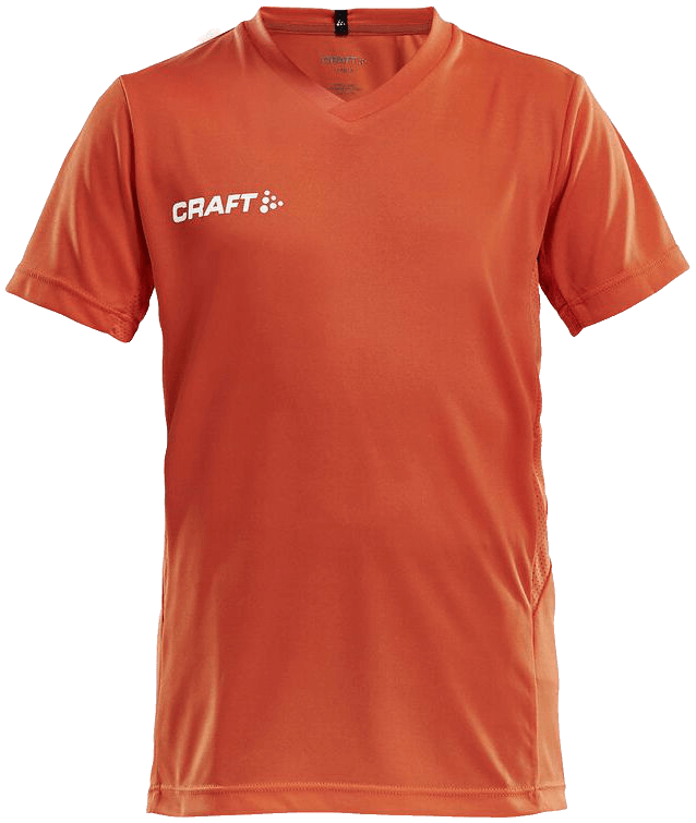 Craft Squad Go Trainingsshirt Solid, 164, orange/weiß