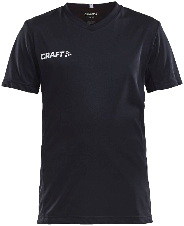 Craft Squad Go Trainingsshirt Solid, 164, schwarz/weiß