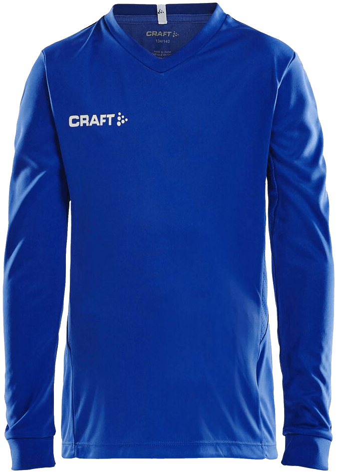Craft Squad Go Langarm Trainingsshirt Solid, 164, blau/weiß
