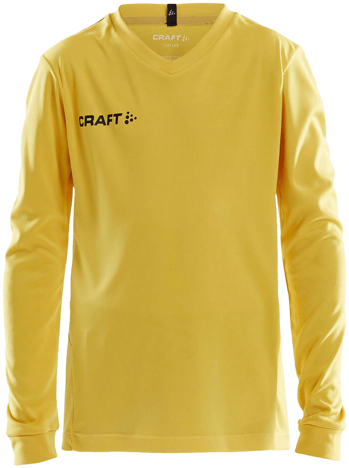 Craft Squad Go Langarm Trainingsshirt Solid, 164, gelb/schwarz